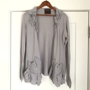 Anthropologie  Sweater Guinevere Anthropologie Grey Petal Sweater Size M